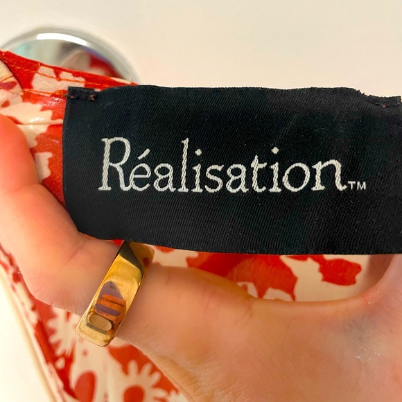 Realisation Par Dresses & Skirts - Realisation Par Silk Orange Floral dress.